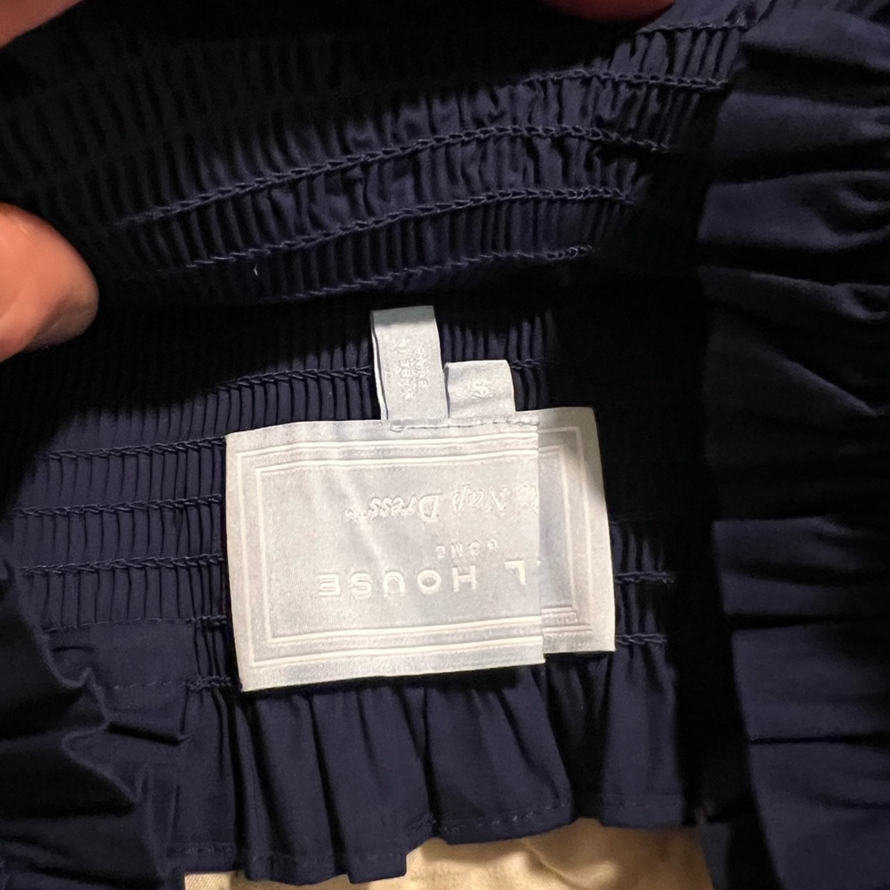 Hill House Nap Navy Ruffle Midi Dress - Picture 5 of 5